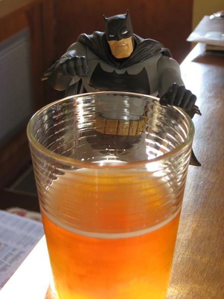 Batman Drinks Beer