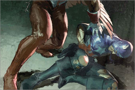 Captain America : Bucky Get's A Bird Beatdown