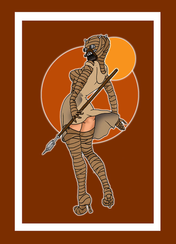 Tusken-Raider-Pin-Up. 