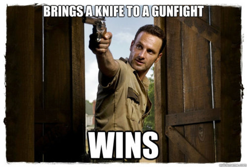 knife gunfight rick