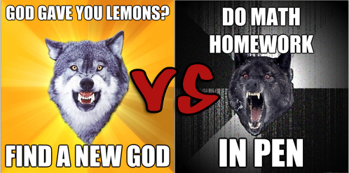 Courage Wolf vs Insanity Wolf