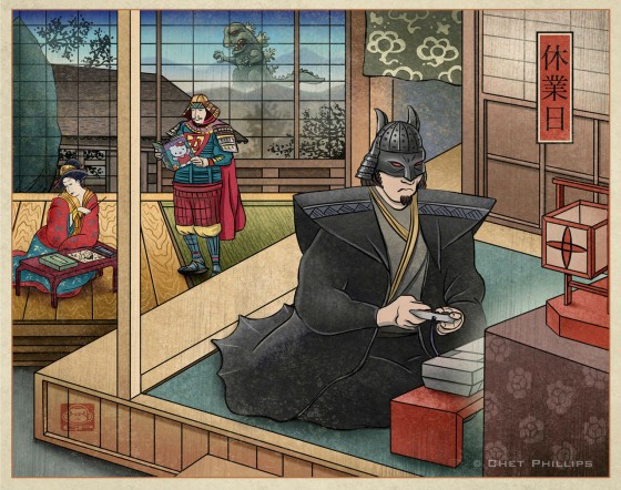 Justice League goes by Edo Japan by Chet Phillips.
