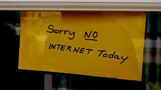 No Internet.