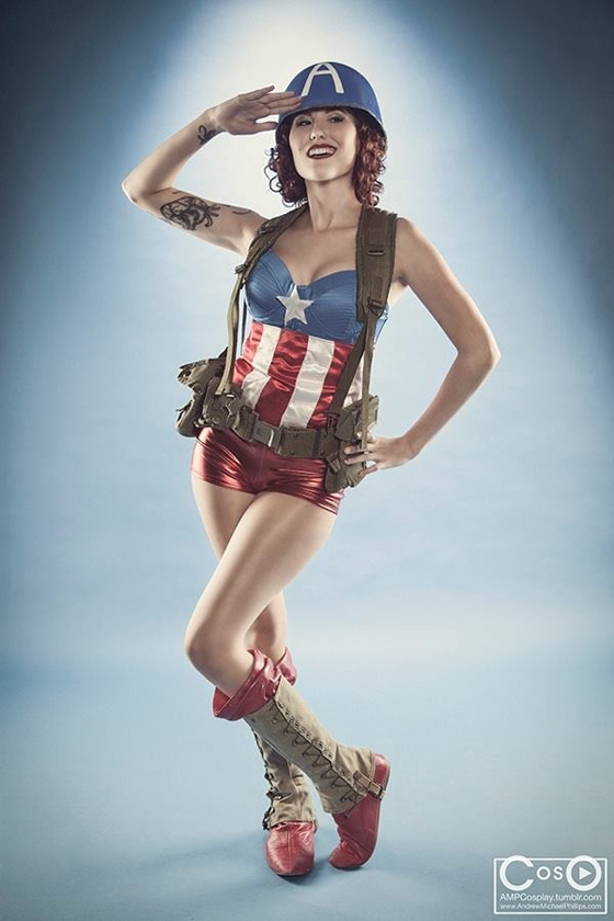 Cosplay This Femme Captain America Is Pin Up Perfection