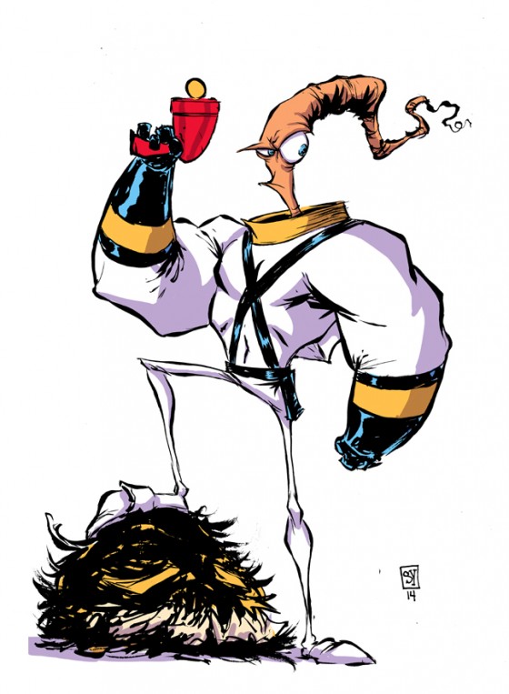 Skottie Young does Earthworm Jim.