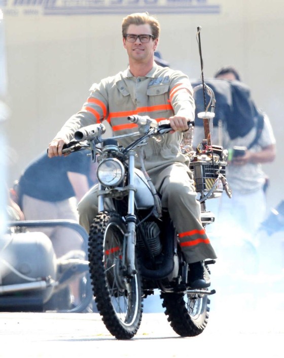 Chris Hemsworth in Ghostbusters.