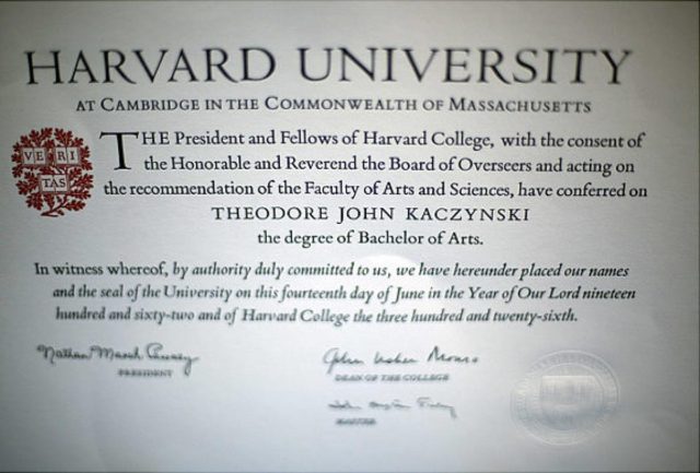 Unabomber Degree