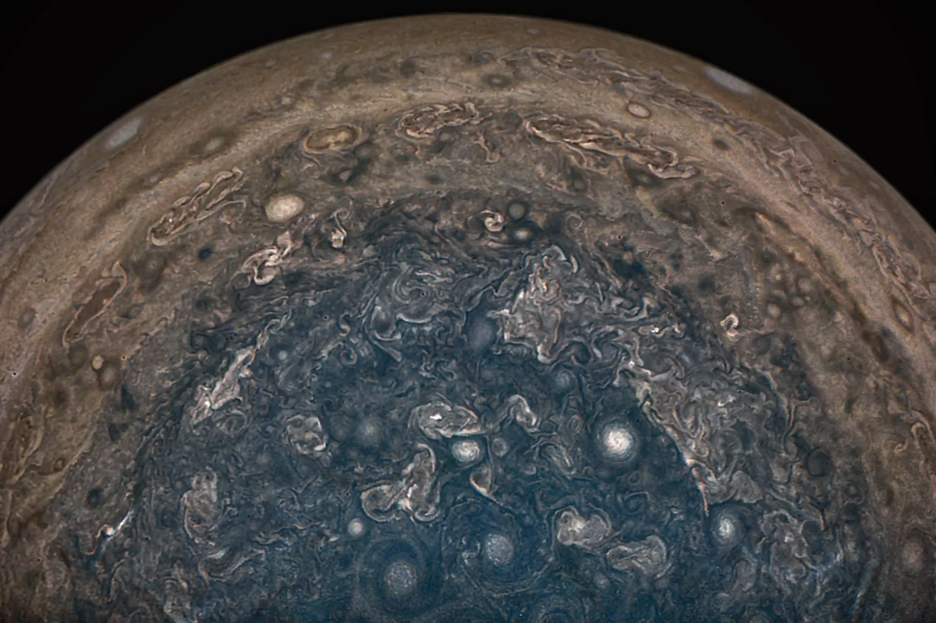 Jupiter's planet-sized cyclones