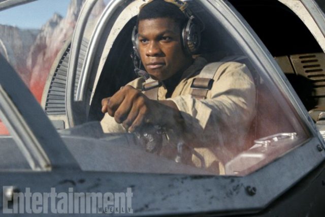 Star Wars: The Last Jedi Finn (John Boyega) in a Ski Speeder on Crait