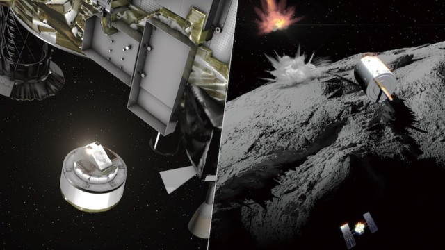 hayabusa spacecraft bomb asteroid