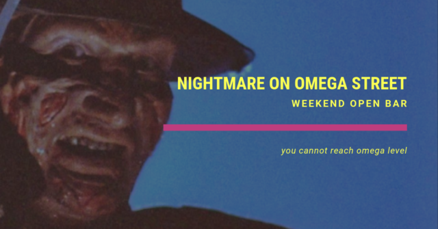 weekend open bar nightmare on omega street