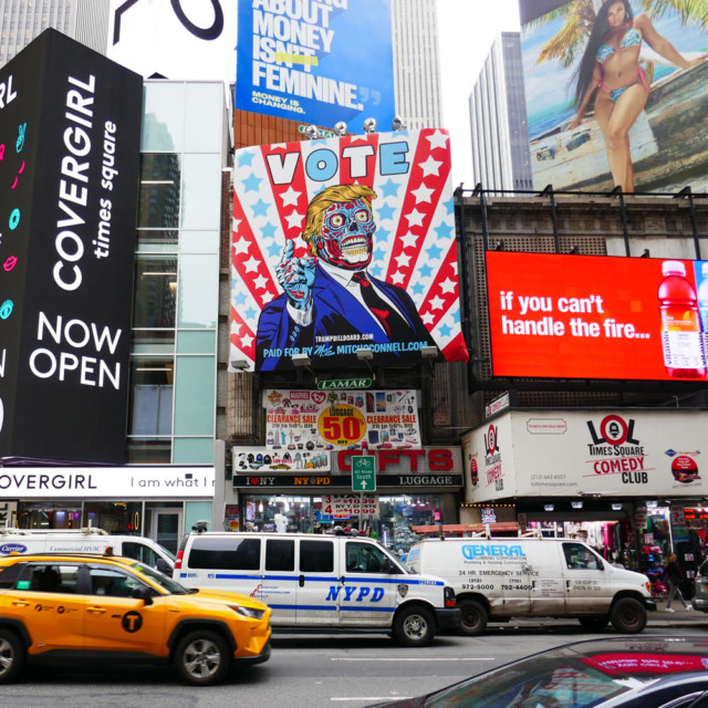 they live times trump billboard