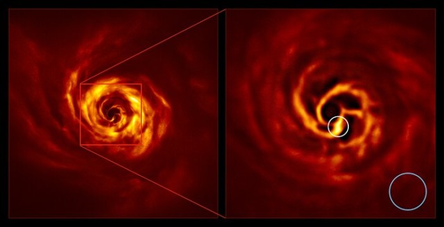 astronomers witness planet birth