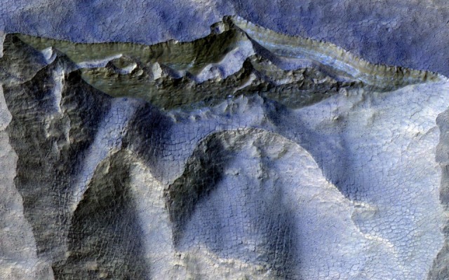 cliffs ancient ice mars